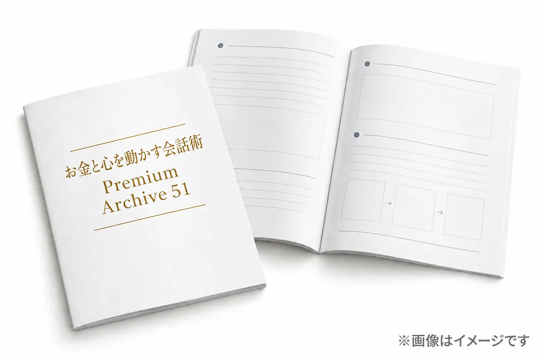 お金と心を動かす会話術 PREMIUM ARCHIVE 51 ワークブック